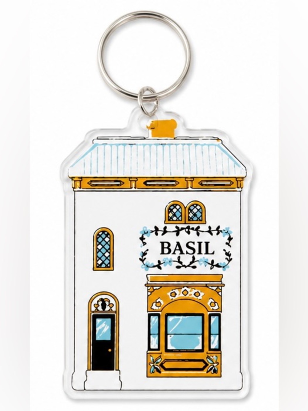 2/$25 Lenox Spice Village Inspired Basil House Keychain with Key Ring